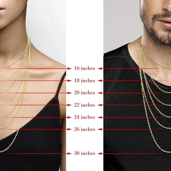 Italian Solid 925 Sterling Silver, 18Kt Gold Plated 3mm Paperclip Link Chain Nec - Picture 6 of 6